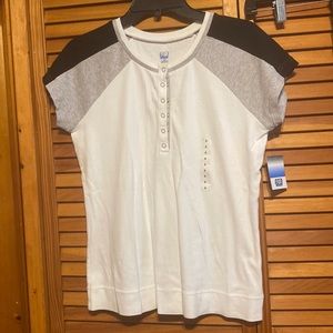 Nice tee shirt with shirt sleeves three color white black grey
